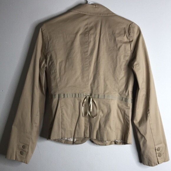 Old navy stretch beige button blazer size medium - Picture 9 of 10